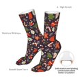 thumbnail image 4 of Xecao Winter Holiday Christmas Print Fashion No Heel Casual Crew Socks Cushioned Breathable for Men Women - Moisture wicking,Not easy to fade Suitable for daily, 4 of 7