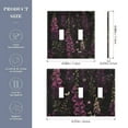 thumbnail image 2 of Yayeee Toggle Light Switch Wall Plate 3-Gang 6.37"x4.48" Decorative Outlet Cover, Dark Purple Floral Pattern, 2 of 7