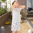 thumbnail image 5 of Light Leopard Pattern Athletic Shorts Breathable with Comfort Fit Drawstring Casual Sweatshorts X-Large, 5 of 9