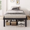 thumbnail image 2 of Merrland 12 Inch Twin Size Metal Platform Bed Frame, Heavy-Duty, Under-Bed Storage Space, Easy Assembly, Headboard Compatible, Black, 2 of 9