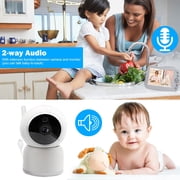 Smart Baby Monitor with Video and Audio, Dual Mode Remote,Free Smart Phone App,5-inch 720p Display, 1080p Camera, HD NightVision, PTZ, 2-Way Talk,VOX, Temp Sensor, Lullaby