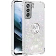 thumbnail image 3 of Samsung Galaxy S21 FE (Not S21) Case,Creativity Clear Quicksand Glitter Flowing Liquid Floating Soft TPU Case w/Stand Bling Diamond Sparkle Phone Cover for Samsung Galaxy S21 FE  Colorful, 3 of 14