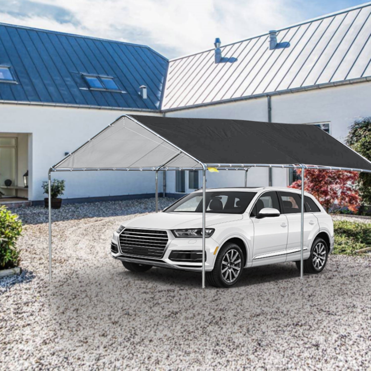 OPTUTUS 236 x 134 Inch Carport Replacement Canopy - Heavy-Duty Oxford Fabric Waterproof UV