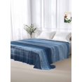 thumbnail image 6 of King Flat Sheet Only Blue Black Gradient Abstract Soft Microfiber Cooling Bedding Sheets Modern Minimalist Art Flat Bed Sheet for Hotel,Home Decor, 6 of 9