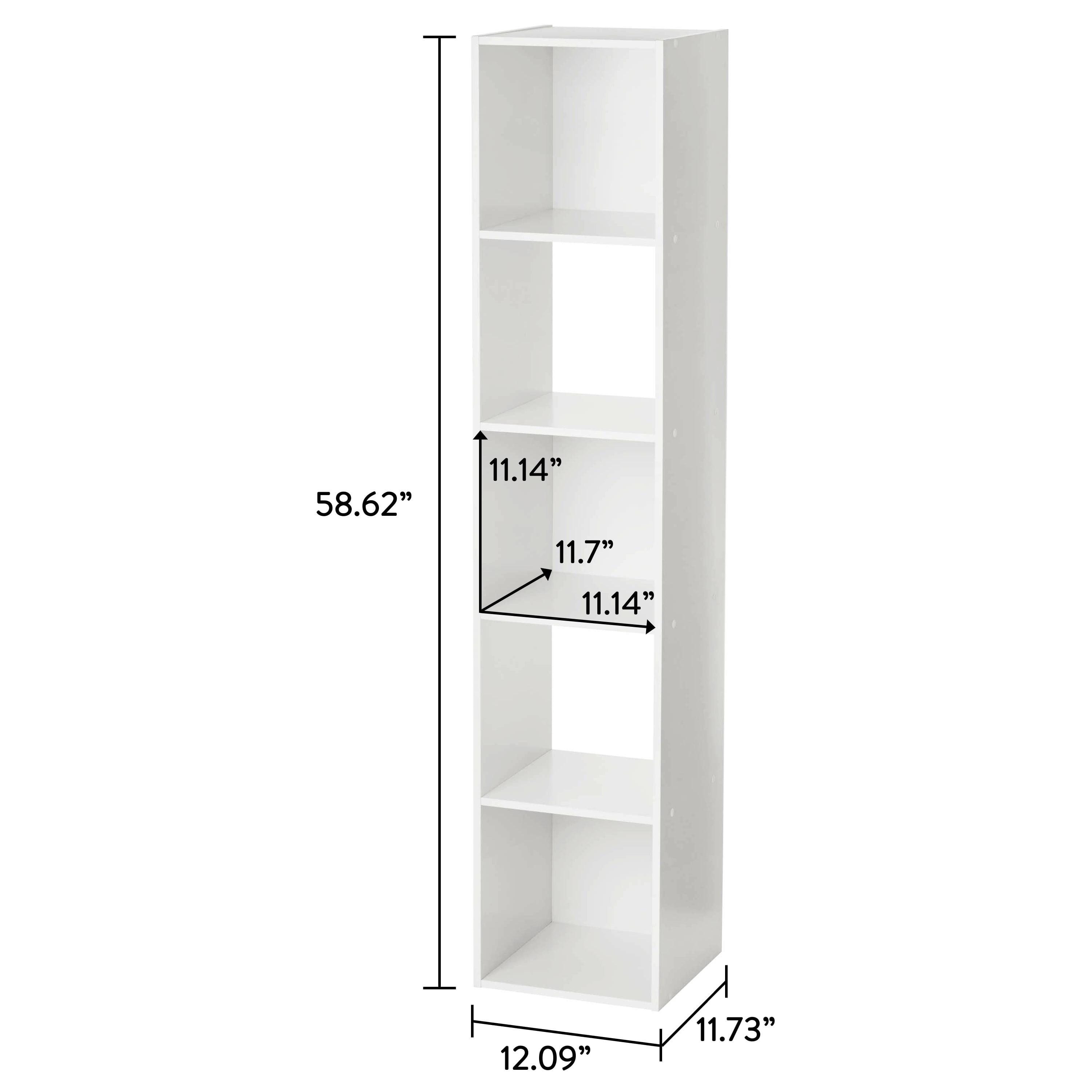 Mainstays 5 Cube Vertical Storage Organizer, White