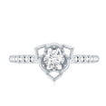 thumbnail image 4 of Rosec Jewels Lab Grown Diamond Flower Promise Ring for Engagement (EF-VS Quality Certified), 10K White Gold, US 7.50, 4 of 8