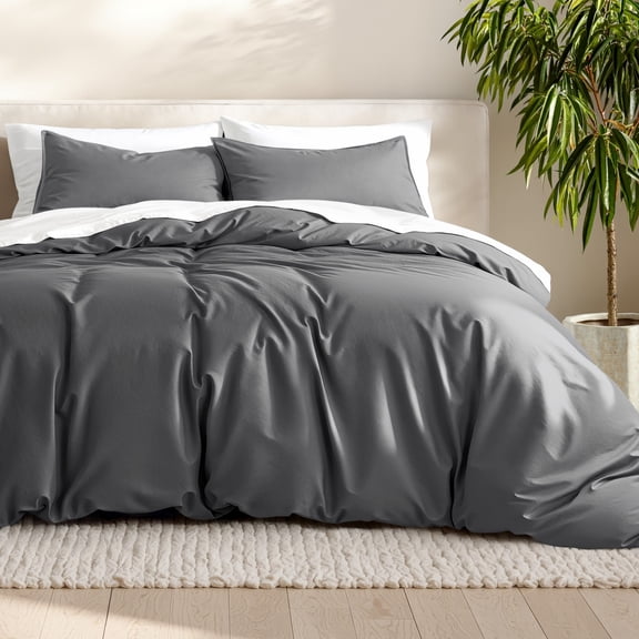 Bare Home 3 Piece Duvet Cover and Sham Set - Ultra-Soft Microfiber (King, Coronet Blue)