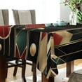 thumbnail image 3 of 54x72 Inch Tablecloth Polyester Square Tablecloth for Home Kitchen Dinner Decor Geometric Shapes and Bold Lines, 3 of 9