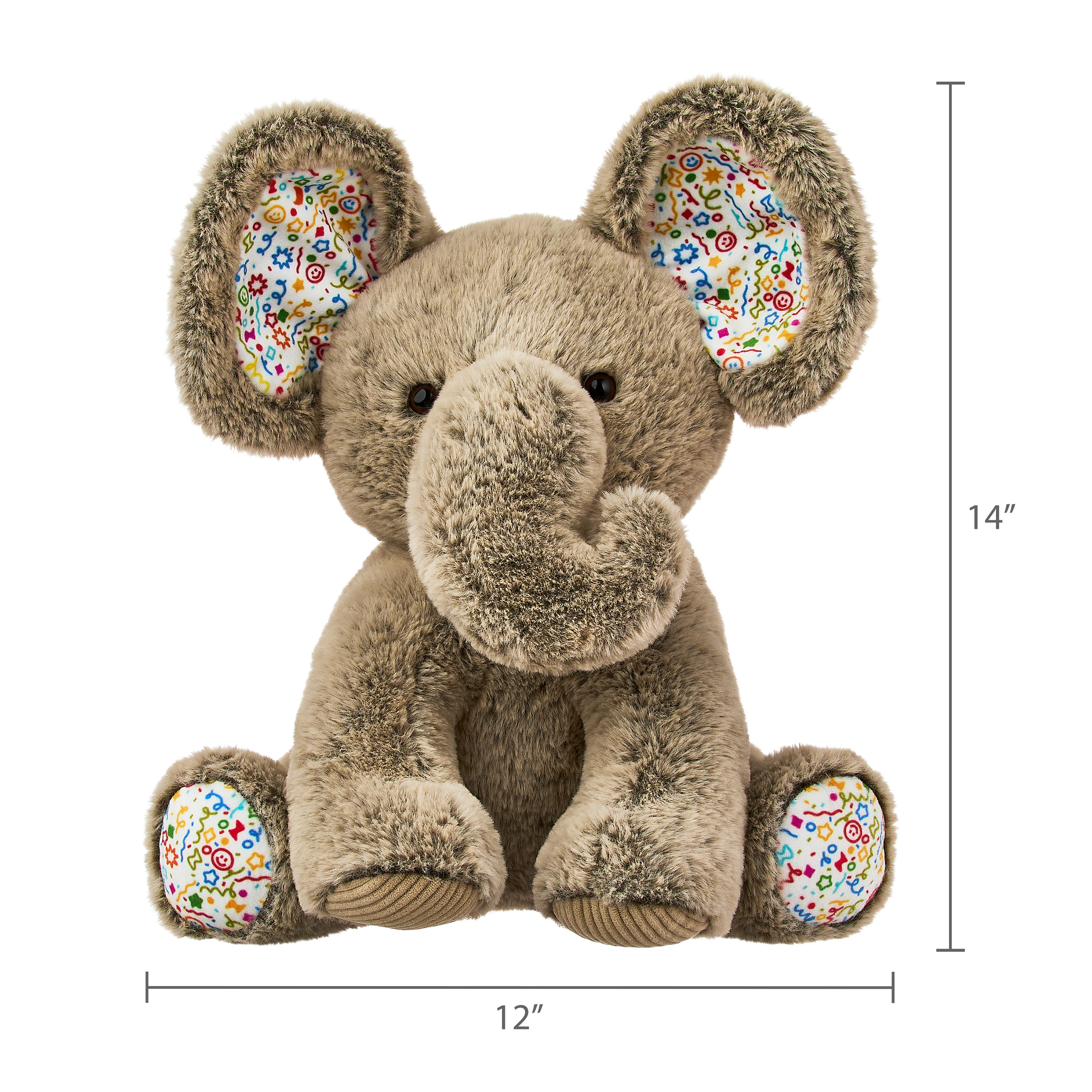 Way To Celebrate Brown Elephant Plush Toy, 12 Inches photo 5