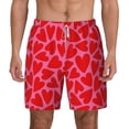 thumbnail image 2 of Goofa Love Heart Printed Men's Swim Trunks Board Shorts Quick Dry Mens Swimming Trunks with Compression Liner,Breathable Fit Hawaii Beach Shorts-3X-Large, 2 of 9