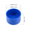 thumbnail image 2 of Unique Bargains 63mm PVC Pipe Cap Fitting, Slip End Caps DWV(Drain Waste Vent) Blue 6 Pcs, 2 of 3