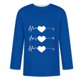 thumbnail image 4 of Jinhomg Mens 2025 Holiday Tees Cute Valentine's Day Heart Graphic T-Shirts Big and Tall Comfy 3/4 Sleeve Crew Neck Tops Fashion Gifts Blue XXXXL, 4 of 5