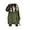 Army Green, variant on The Warmy Oversized Hoodie Dress Women, First Ones Casual Drawstring Pullover Long Sleeve Split Hem with Kangaroo Pocket