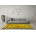 thumbnail image 3 of Ahgly Company Indoor Square Persian Yellow Traditional Area Rugs, 4' Square, 3 of 4
