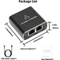thumbnail image 6 of Ethernet Splitter, 1000Mbps High Speed Ethernet Splitter 1 to 2, RJ45 Internet Splitter with USB Power Cable, Network LAN Adapter for Cat 5/6/7/8 Cable [2 Devices Simultaneous Networking], 6 of 7