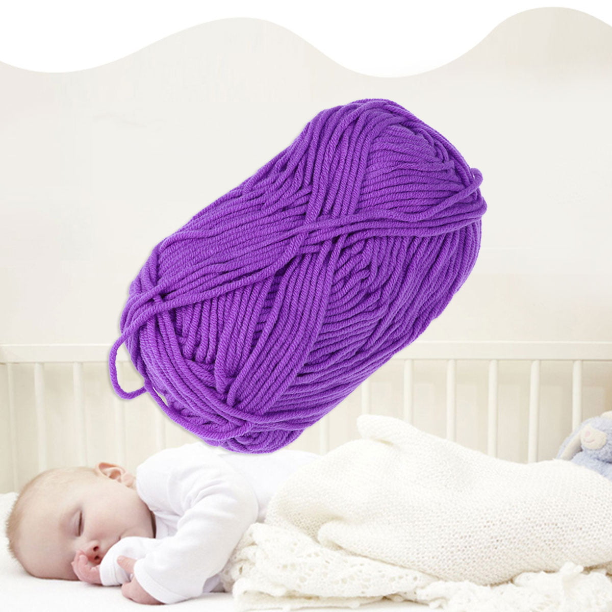 Uheoun Bulk Yarn Clearance Sale for Crocheting, 1PC 50g Chunky Colorful  Hand Knitting Baby Milk Cotton Crochet Knitwear Wool I