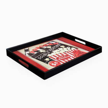 American Atelier Popcorn Double Feature Rectangle Tray with Handles