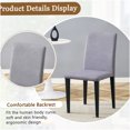 thumbnail image 5 of Modern 4-Piece Dining Set with Tempered Glass Table & Light Gray Fabric Chairs, Kitchen Table and Chair Set for 4, 5 of 10