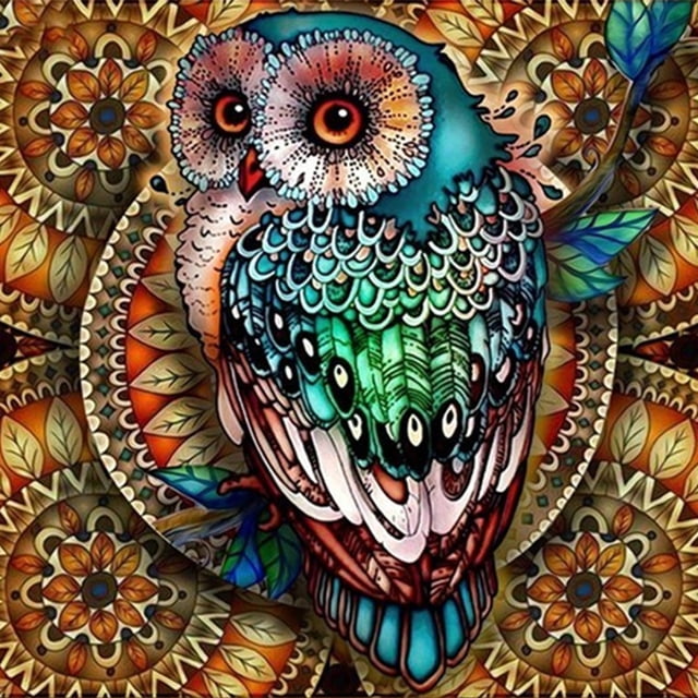 Taladro cuadrado completo diamante pintura búho 5D DIY mosaico arte hogar pared imágenes regalo Hugtrwg Para estrenar