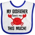 thumbnail image 3 of Inktastic My Godfather Loves Me Godchild Boys or Girls Baby Bib, 3 of 4