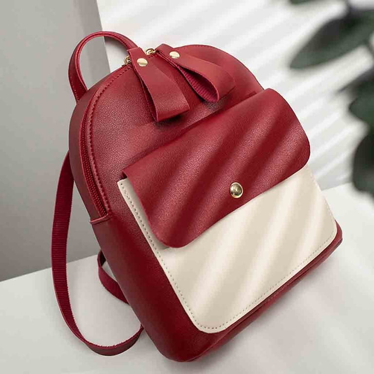 Red Leather Mini Backpack - Stylish Women\'s Backpack Red Women Leather Backpack,school Rucksack,satchel Leather  main image 4