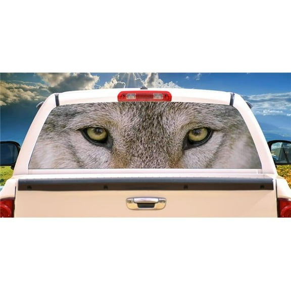 Wolf Eyes Rear Window Graphic P-U Truck Film View Thru Vinyl