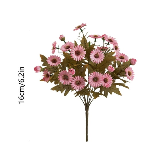 VQPeo Artificial Flowers Faux Mums Artificial Daisies Silk Flower Arrangements Fake Fall Flowers for Indoor Outside Table Centerpieces Wedding Office Garden Porch Autumn Home Decor