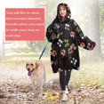 thumbnail image 4 of Wearable Oversized Blanket,Pioneer Flower Floral Print Pattern Wearable Blanket Hoodie for Adults,Cozy Hooded Blankets with Super Pockets,Super Warm Fuzzy Pullover for Women & Men, 4 of 6
