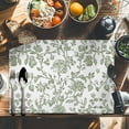 thumbnail image 4 of Sage Green Placemats Set of 4 Washable Table Mats for Kitchen Dining Table, Cotton Linen Place Mats for Indoor Outdoor Parties Holiday Decoration, Spring, 4 of 4