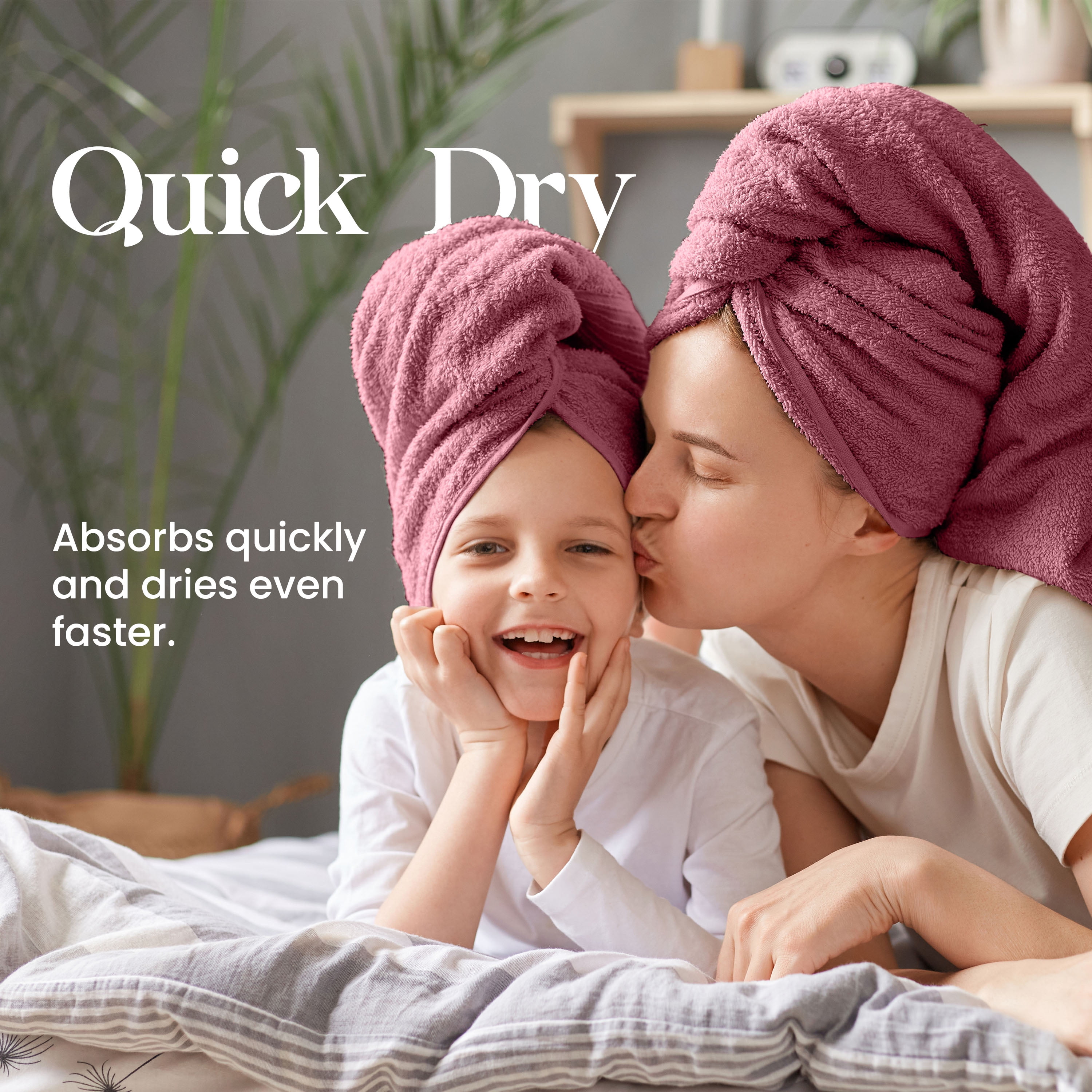 Utica 6-Piece Towel Set | 100% Cotton Soft & Absorbent Everyday Towels | Red