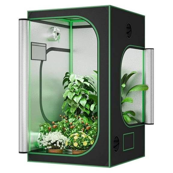 AIZYT Home Grow Tent, Hydroponic Plant Growing Room w/Observation Window and Inner Tool Bag, 600D Highly Reflective Fabric Cover Indoor Grow Room, 48"x48"x80"