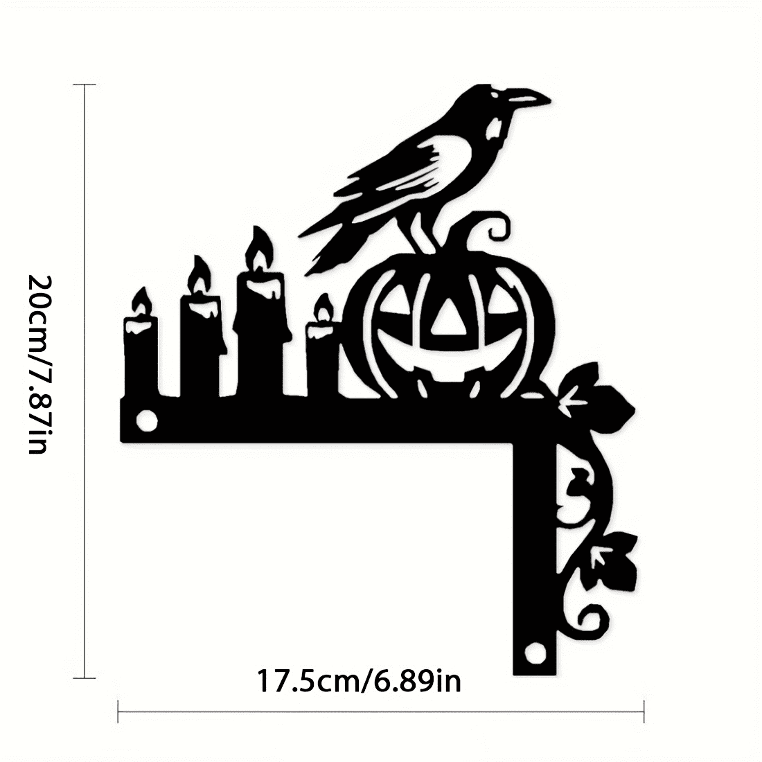 Gothic Witch Cauldron Door Hanger Heavy Duty Metal Silhouette Wall Decor for Halloween Christmas Holiday Indoor Outdoor Home Office Gift