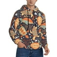 thumbnail image 2 of Naloa Turtles and Sea Plants Men's Casual Hooded Collar Drawstring Hoodies Pullover Sweatshirts Casual Long Sleeve Shirts-XX-Large, 2 of 7