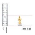 thumbnail image 3 of 14K Two Tone Gold Praying Jesus Religious Pendant | 2T Gold Charm Pendant for Necklace Chain | Jewelry Gift for Men Women | 23 x 11 MM | 1.2 grams, 3 of 9