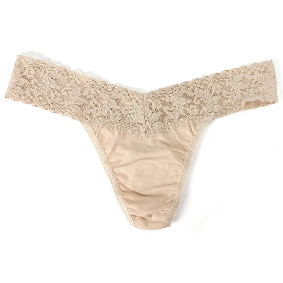 hanky panky, Supima Cotton Low Rise Thong with Lace