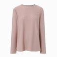 thumbnail image 4 of Towmus Women Long Sleeve T Shirts Crewneck Fall Breathable Casual Tunic Tops Solid Color Basics Tees, 4 of 5