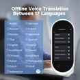 thumbnail image 2 of Language Translator Device, 137 Languages Portable Two-Way Instant Translator, Offline Online Voice Photo Translation, for Business,Learning,White, 2 of 17