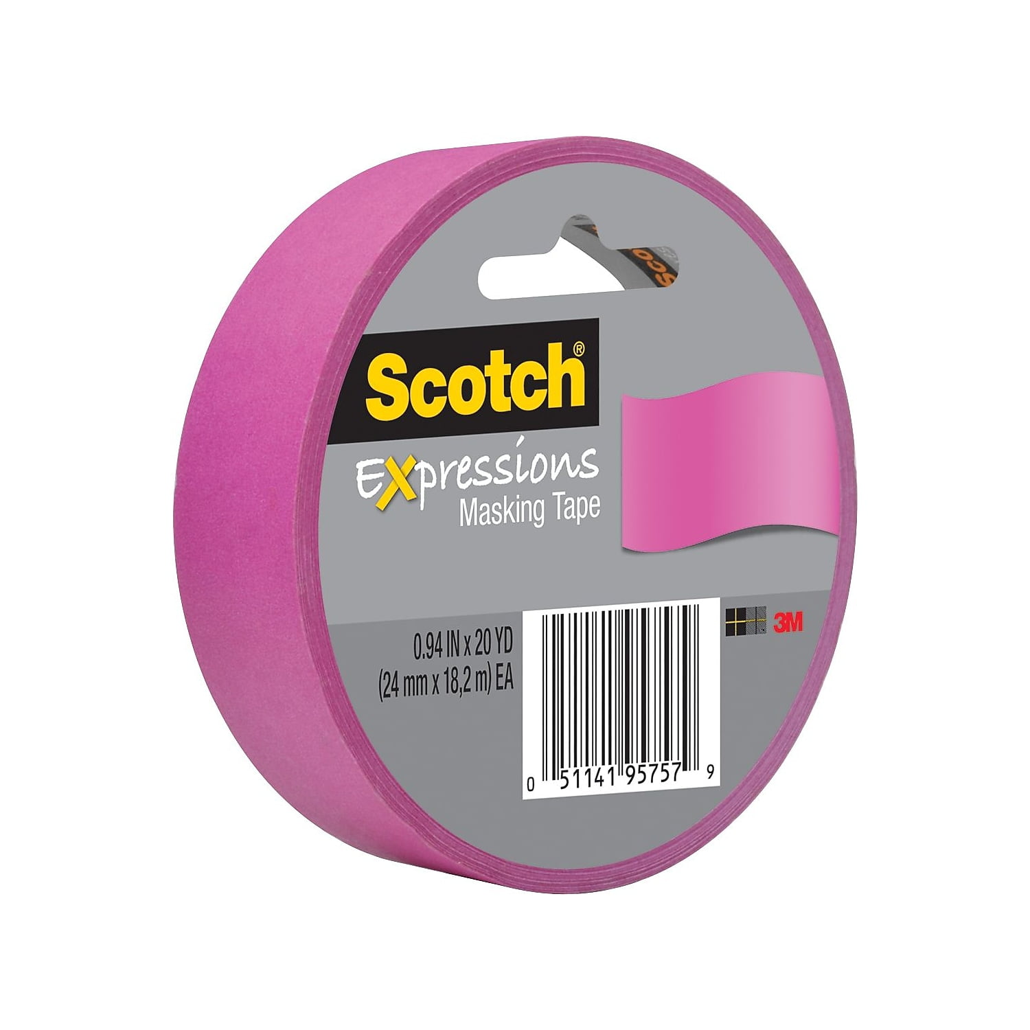 Scotch Expressions Masking Tape .94 X 20 Yds. 3437-pnk