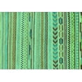 thumbnail image 1 of Ahgly Company Machine Washable Indoor Rectangle Abstract Turquoise Blue Modern Area Rugs, 6' x 9', 1 of 4