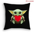 thumbnail image 2 of Juguete de peluche de dibujos animados para bebé Yoda, funda de almohada con impresión Digital 3d a todo Color, bricolaje40X40cm double sid Gong Bohan LED, 2 of 2
