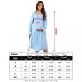 thumbnail image 5 of Women's V Neck Maternity Dress Long Sleeve Smocked Chest Midi Dress, 5 of 5