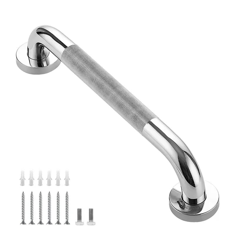 Handrail Grab Bar Stainless Steel 400Mm Anti Slip Shower Safety Support Handle Towel Rack Bathroom Tub Toilet