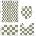 thumbnail image 6 of Net Sage Green Grid Plaid Minimalist Shower Curtain Set 4PCs with Non-Slip Rugs,Toilet Lid Cover and Bath Mat,Bathroom Decoration 71x71 Inch with Hooks, 6 of 6