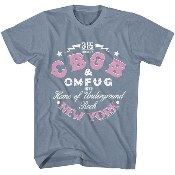 CBGB Ny Indigo Heather Adult T-Shirt Xl