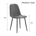 thumbnail image 2 of Dining Chairs Set of 6, Side Dining Room Chairs, Kitchen Chairs with Cushioned Seat, High Back & Metal Feet, Chairs for Dining Room, Kitchen, Living Room, Dark Gray, 2 of 7