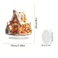 thumbnail image 3 of Lilixerw Christmas Village Snow House with LED,Xmas Tree Acrylic House Pattern for Holiday Accessories Ornament,Xmas Desktop Decor, 3 of 8