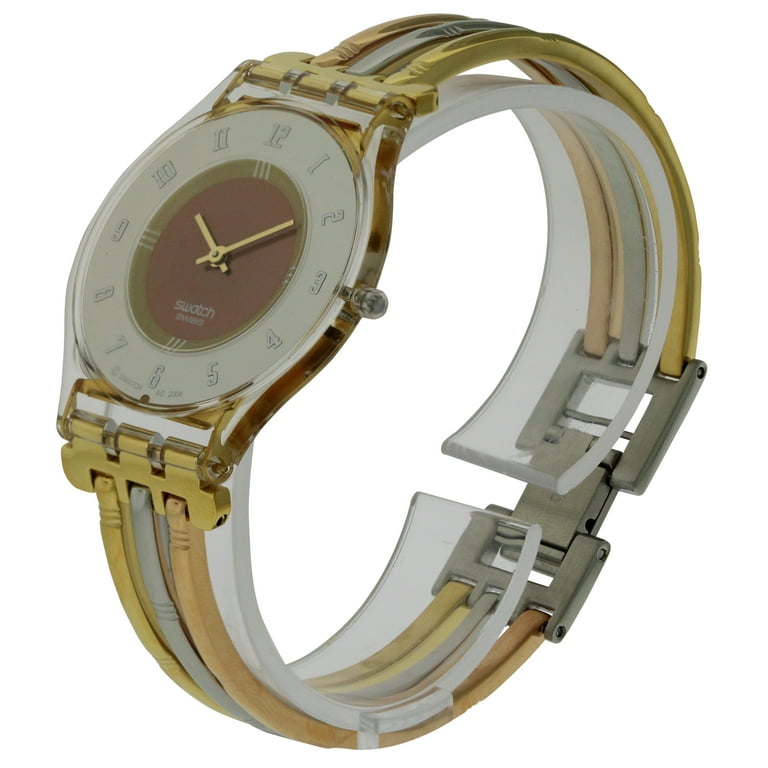 Swatch SFK240A Women's Tri-Gold Stainless Bangle Bracelet