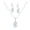 faintest pale blue AB, variant on Austrian Crystal Teardrop Sterling Silver Necklace and Earring Set - Faintest Pale Blue AB