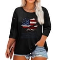 thumbnail image 2 of Women's 250th Anniversary Print Shirt USA Flag Patriotic Tshirt, 2 of 5