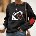 thumbnail image 2 of Byworldtasic Womens Long Sleeve TopsFootball Shirts for Women Game Day T-Shirts Touchdown Printed Shirt Casual Football Season Long Sleeve Sweatshirt, 2 of 5